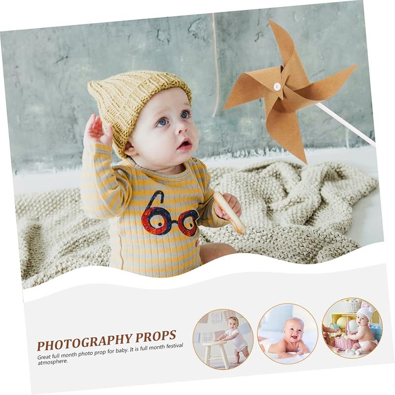 دعائم تصوير المواليد الجدد ديكور طاحونة هوائية لتذكار تصوير الشهر إعلان الميلاد - Image 4